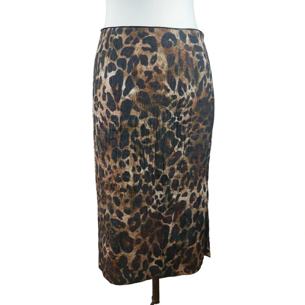 LAFAYETTE 148 Leopard Pencil Skirt and Shell Set Size 6 - Picture 6 of 11